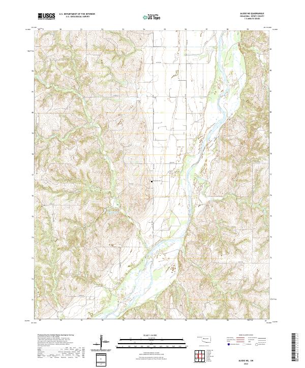 US Topo 7.5-minute map for Aledo NE OK