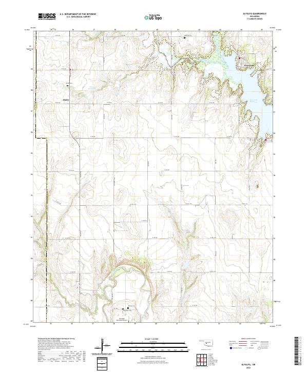 US Topo 7.5-minute map for Alfalfa OK