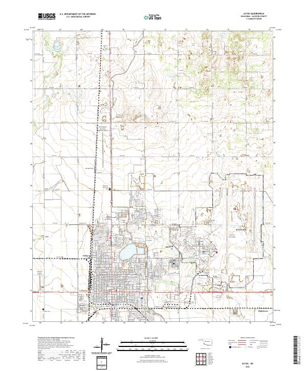 US Topo 7.5-minute map for Altus OK