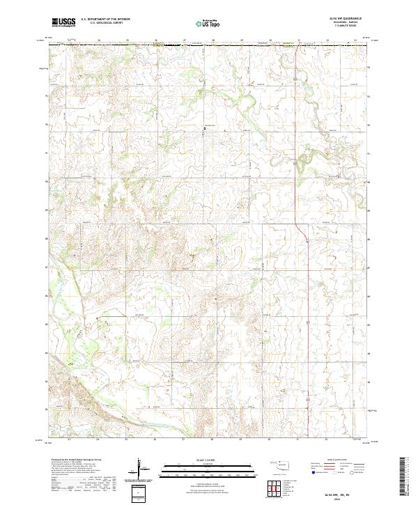 US Topo 7.5-minute map for Alva NW OKKS