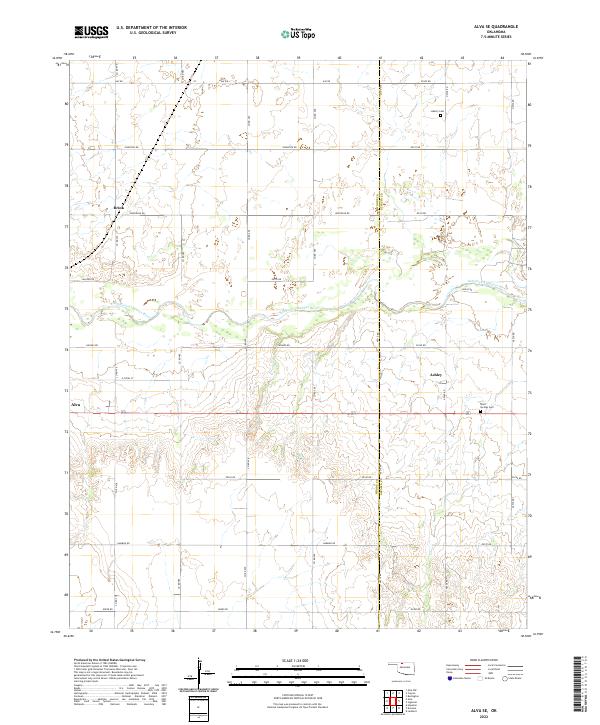 US Topo 7.5-minute map for Alva SE OK