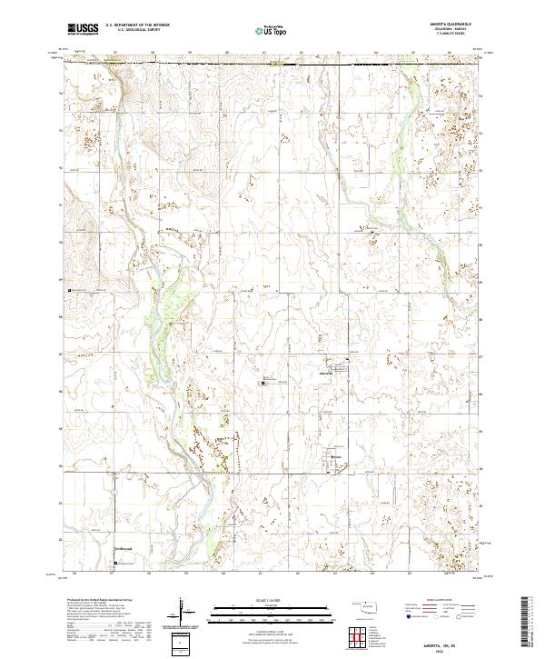 US Topo 7.5-minute map for Amorita OKKS