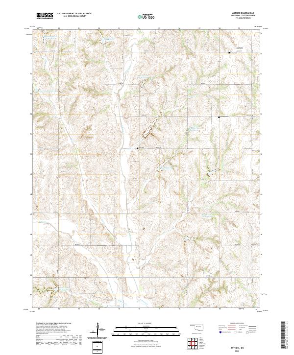 US Topo 7.5-minute map for Anthon OK