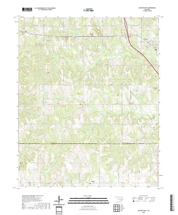 US Topo 7.5-minute map for Antlers West OK