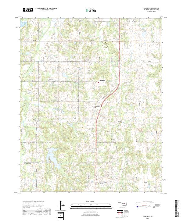 US Topo 7.5-minute map for Arlington OK