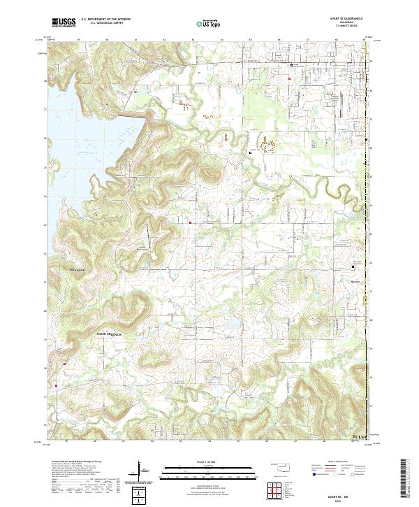 US Topo 7.5-minute map for Avant SE OK