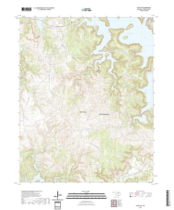 US Topo 7.5-minute map for Avant SW OK