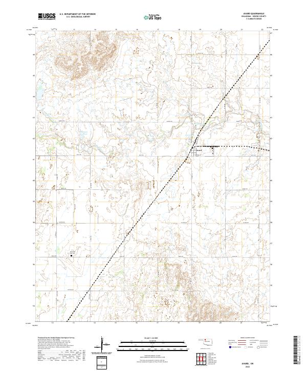 US Topo 7.5-minute map for Avard OK