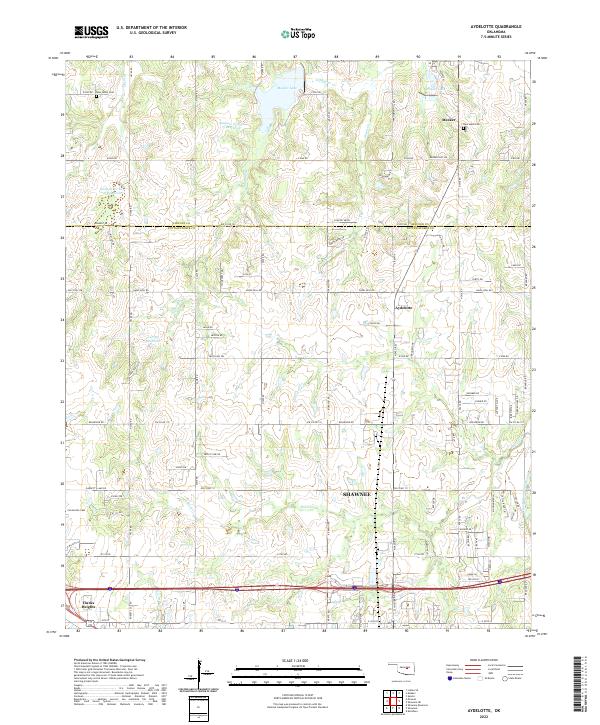 US Topo 7.5-minute map for Aydelotte OK