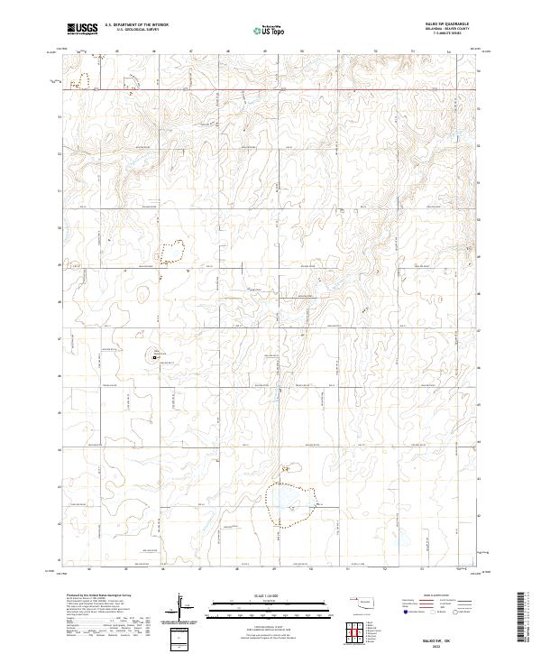 US Topo 7.5-minute map for Balko SW OK