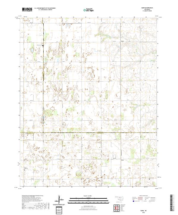 US Topo 7.5-minute map for Barr OK