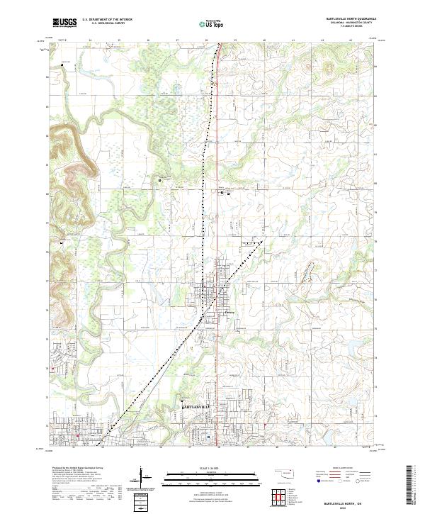 US Topo 7.5-minute map for Bartlesville North OK