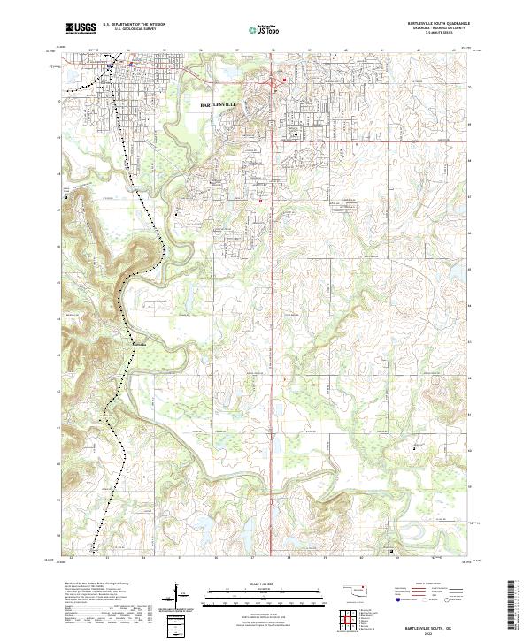 US Topo 7.5-minute map for Bartlesville South OK