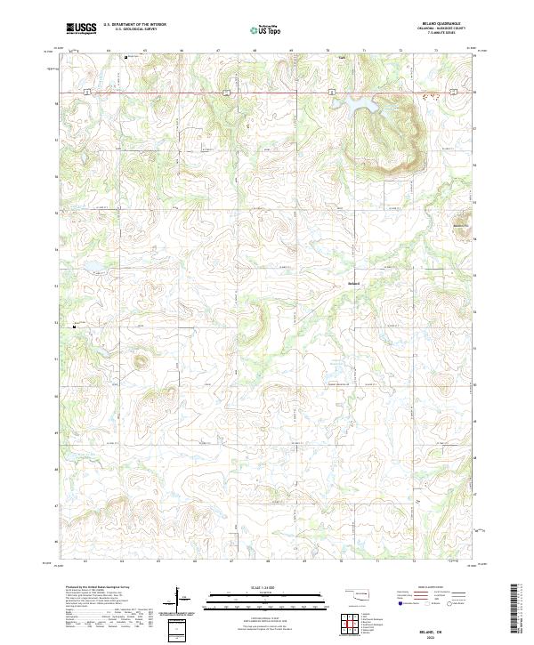 US Topo 7.5-minute map for Beland OK