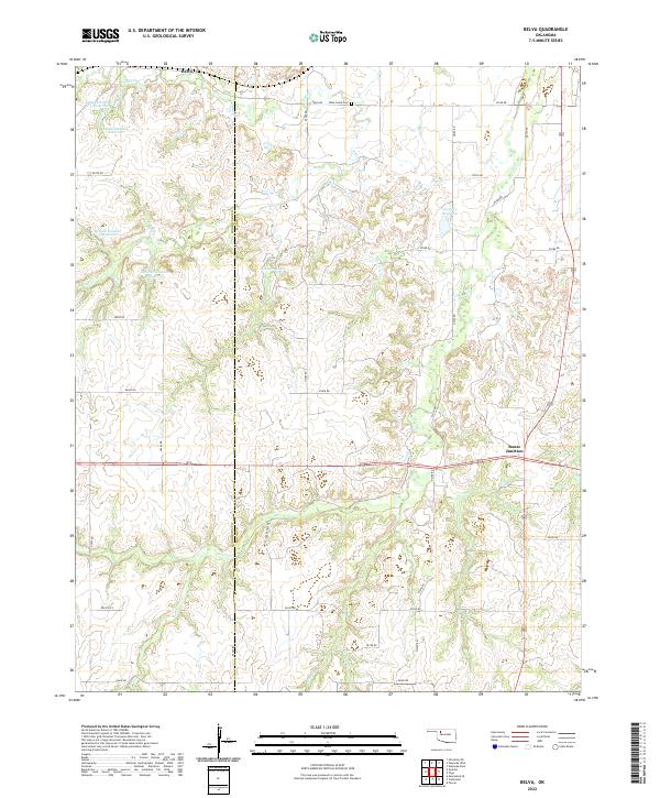 US Topo 7.5-minute map for Belva OK