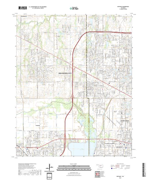 US Topo 7.5-minute map for Bethany OK