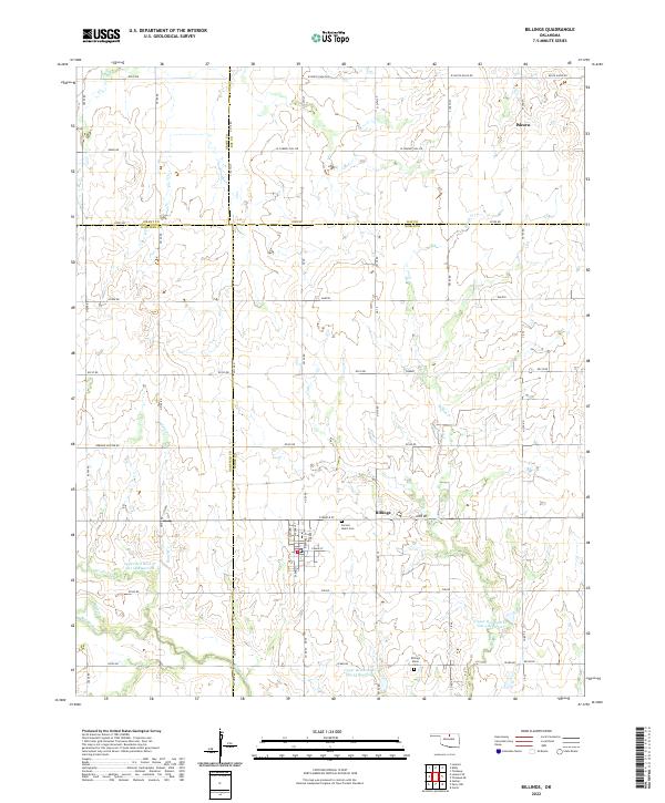 US Topo 7.5-minute map for Billings OK