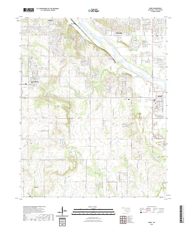 US Topo 7.5-minute map for Bixby OK