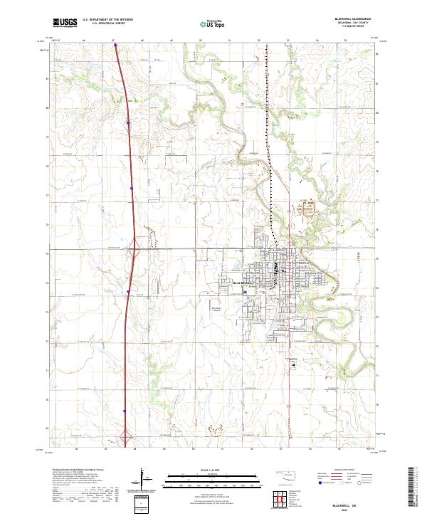 US Topo 7.5-minute map for Blackwell OK