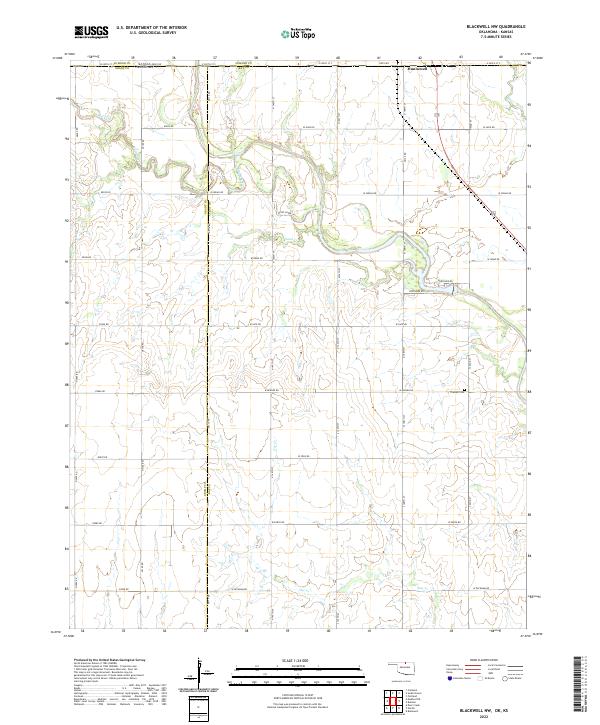 US Topo 7.5-minute map for Blackwell NW OKKS