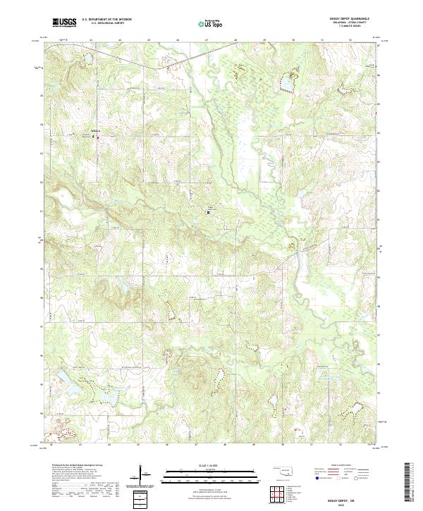 US Topo 7.5-minute map for Boggy Depot OK