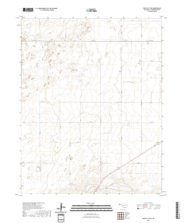 US Topo 7.5-minute map for Boise City NW OK