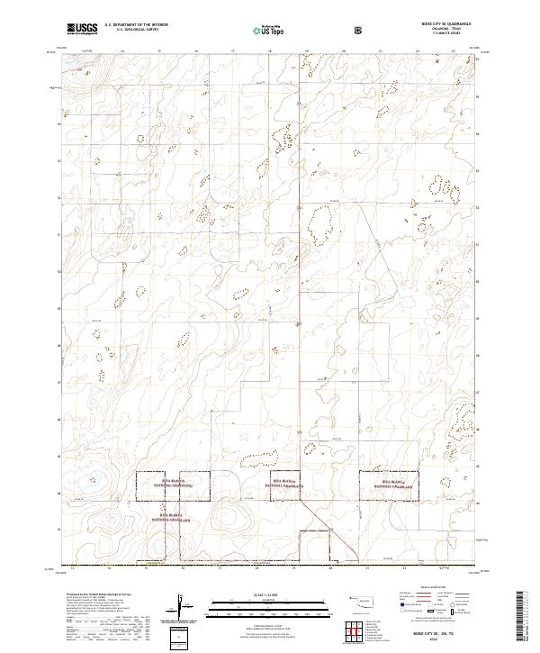 US Topo 7.5-minute map for Boise City SE OKTX