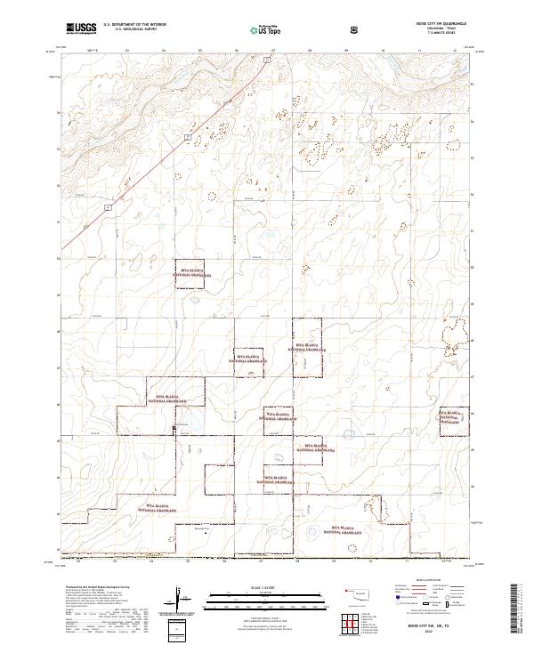 US Topo 7.5-minute map for Boise City SW OKTX