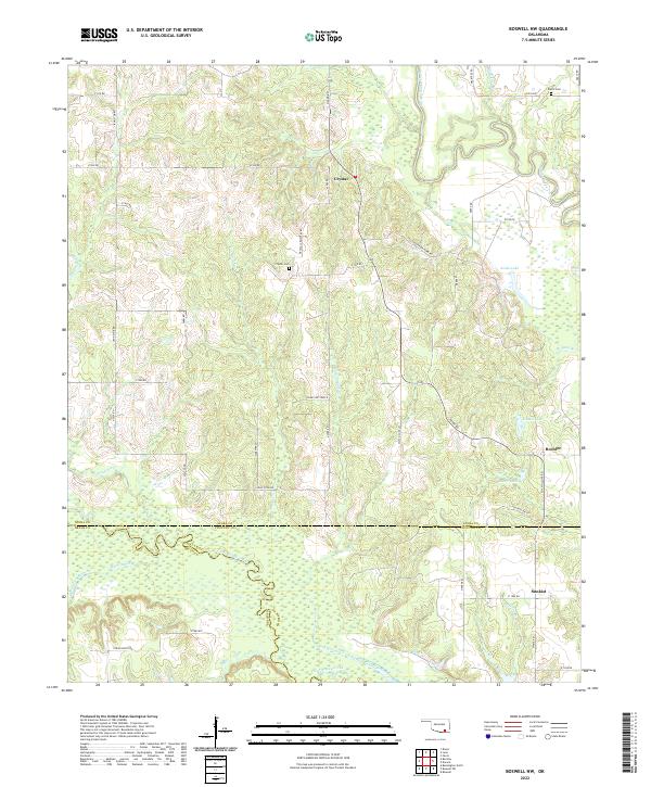 US Topo 7.5-minute map for Boswell NW OK