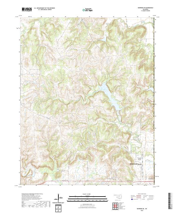 US Topo 7.5-minute map for Bowring SE OK