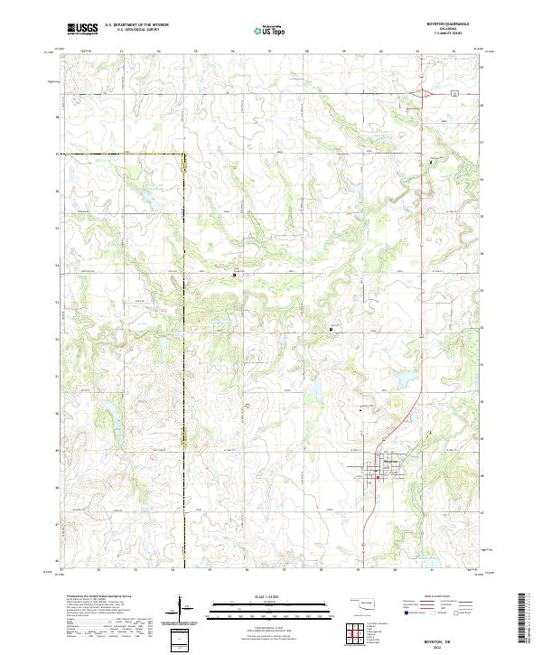 US Topo 7.5-minute map for Boynton OK