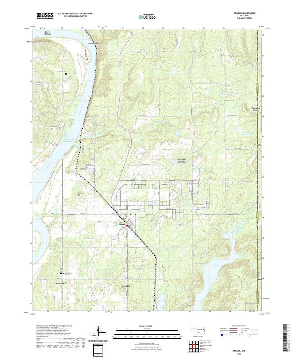 US Topo 7.5-minute map for Braggs OK