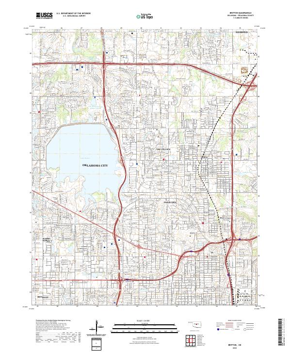 US Topo 7.5-minute map for Britton OK