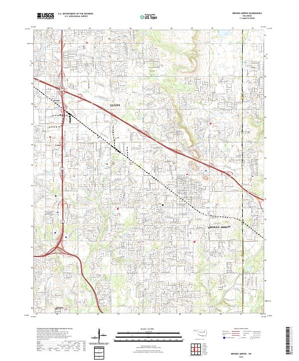 US Topo 7.5-minute map for Broken Arrow OK