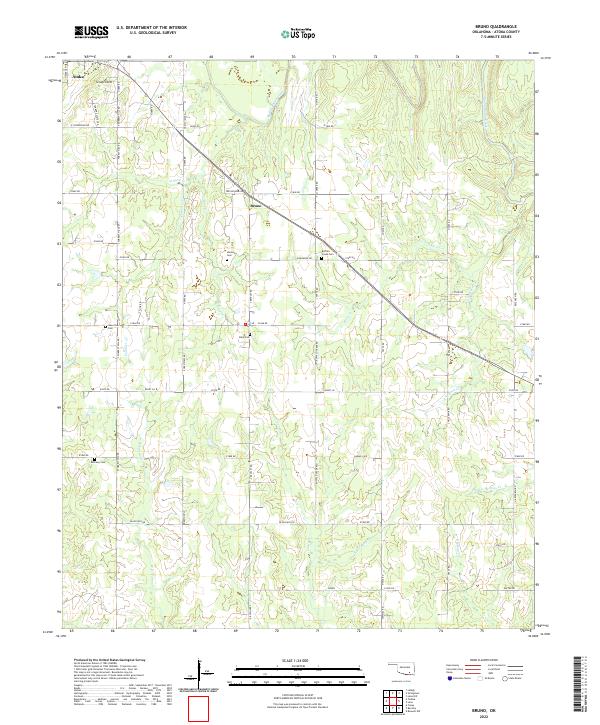 US Topo 7.5-minute map for Bruno OK