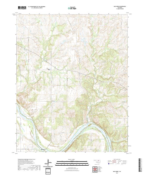 US Topo 7.5-minute map for Bug Creek OK