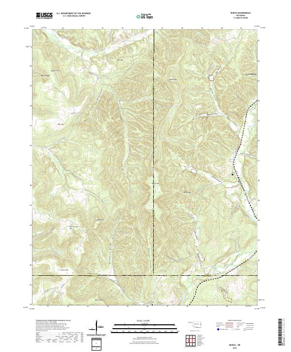 US Topo 7.5-minute map for Bunch OK