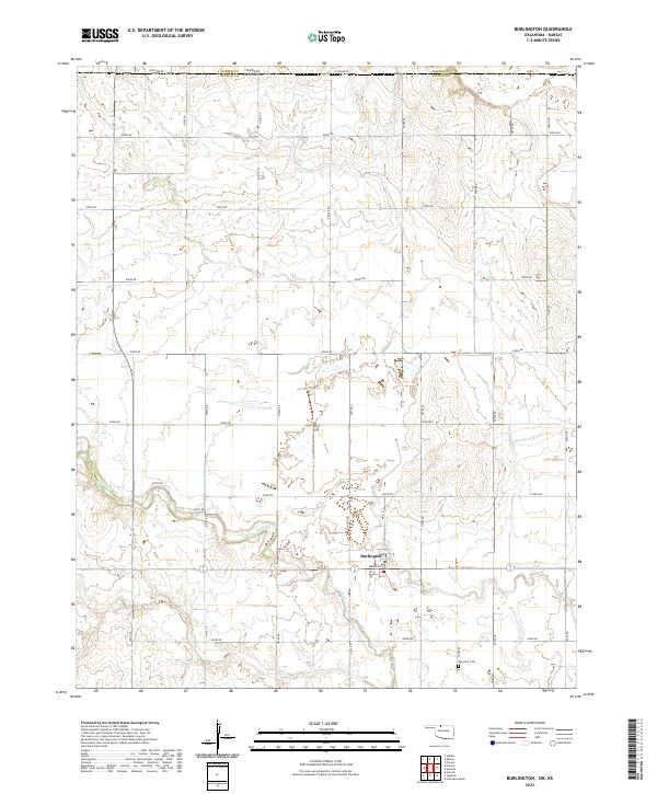 US Topo 7.5-minute map for Burlington OKKS