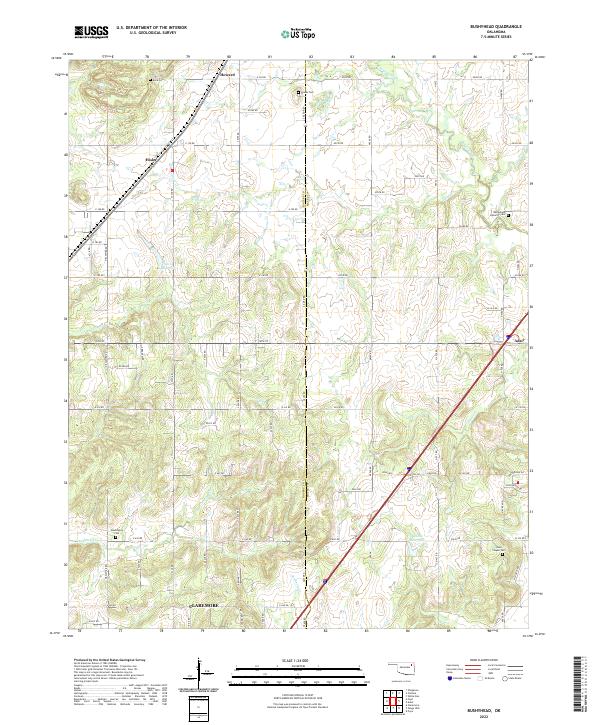 US Topo 7.5-minute map for Bushyhead OK