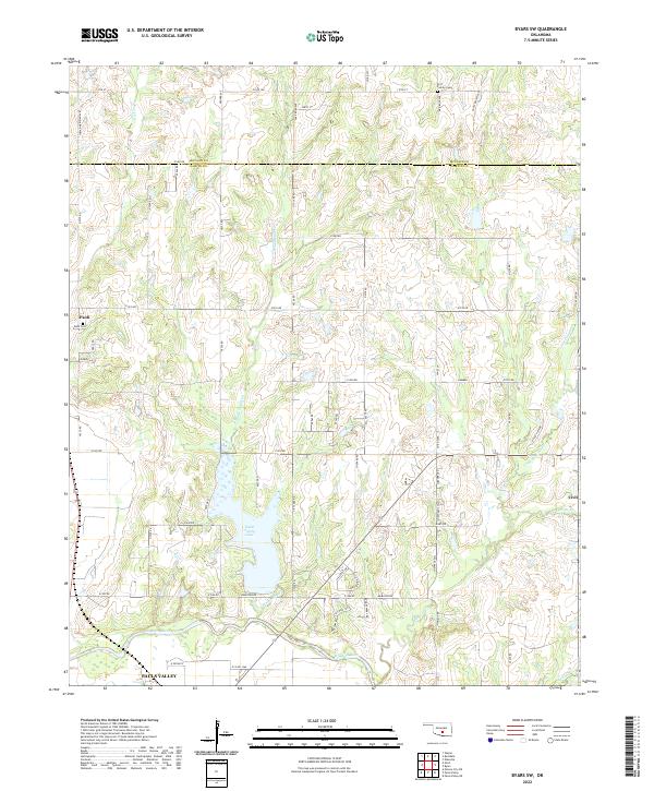 US Topo 7.5-minute map for Byars SW OK