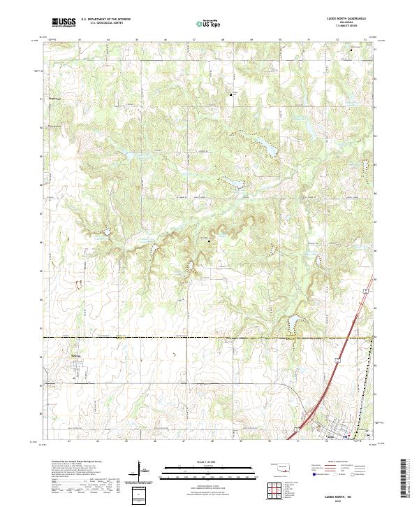 US Topo 7.5-minute map for Caddo North OK