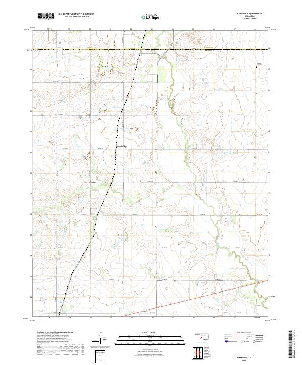 US Topo 7.5-minute map for Cambridge OK