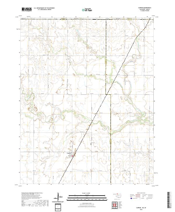 US Topo 7.5-minute map for Capron OKKS