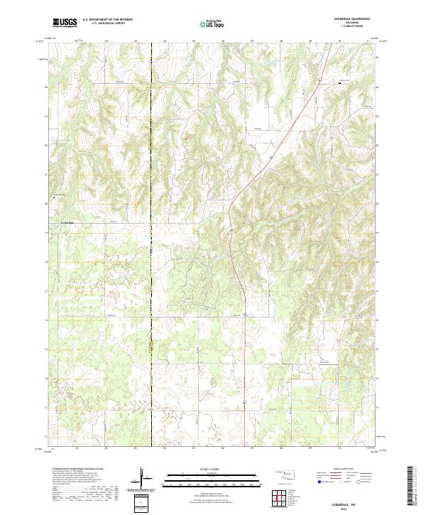 US Topo 7.5-minute map for Cedardale OK