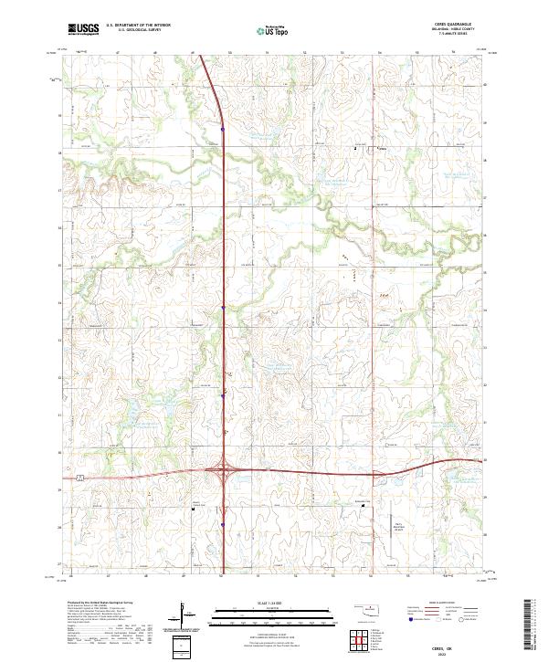 US Topo 7.5-minute map for Ceres OK