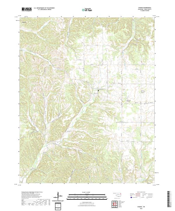 US Topo 7.5-minute map for Chance OK