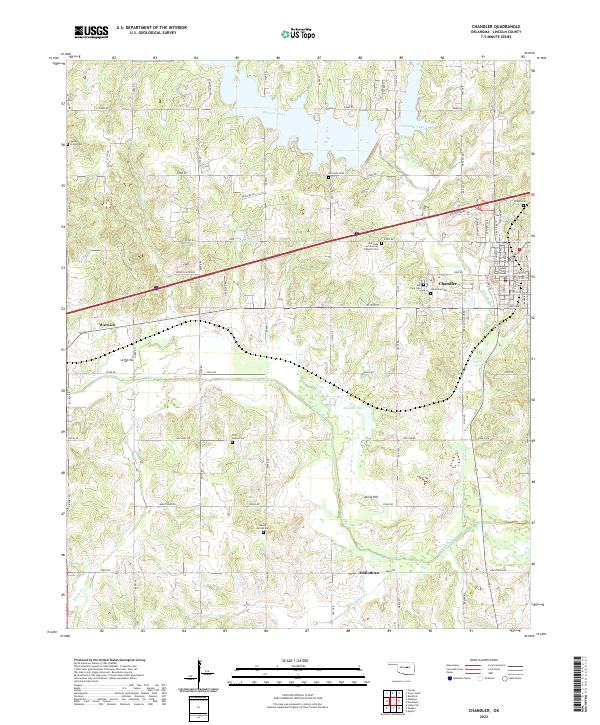 US Topo 7.5-minute map for Chandler OK