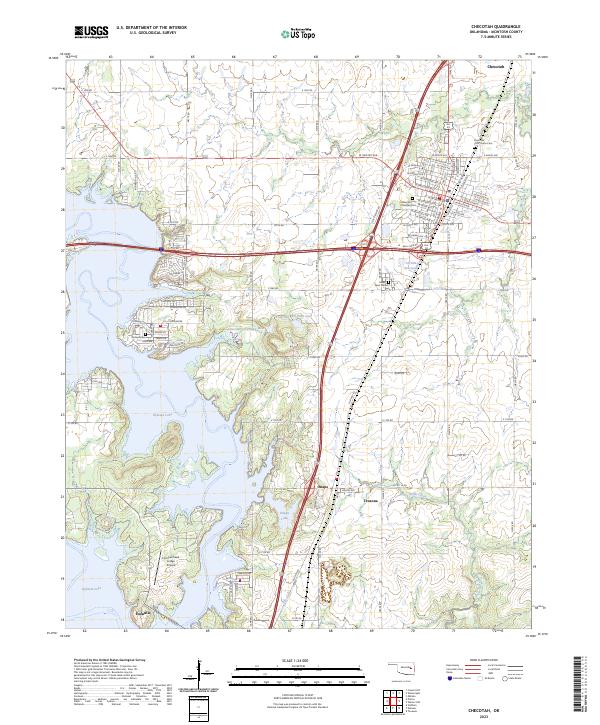 US Topo 7.5-minute map for Checotah OK