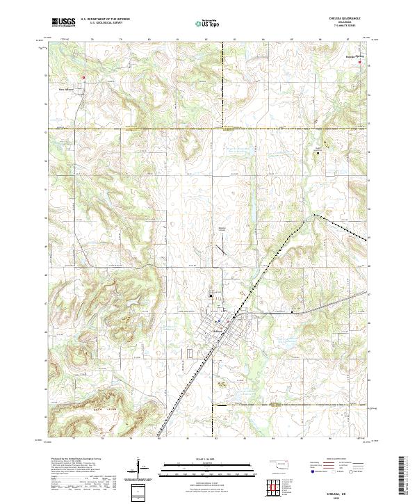 US Topo 7.5-minute map for Chelsea OK