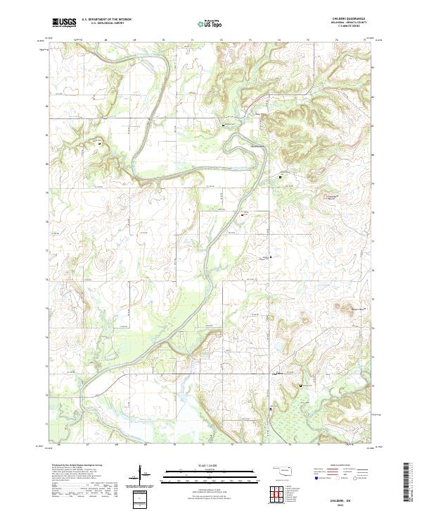 US Topo 7.5-minute map for Childers OK